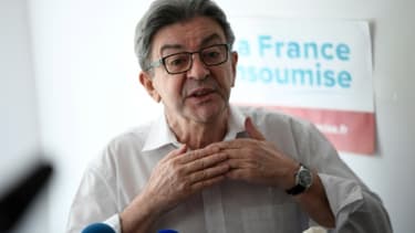 Le leader de la France insoumise (LFI), Jean-Luc Mélenchon, lors d'une conférence de presse à Marseille, le 6 juin 2020