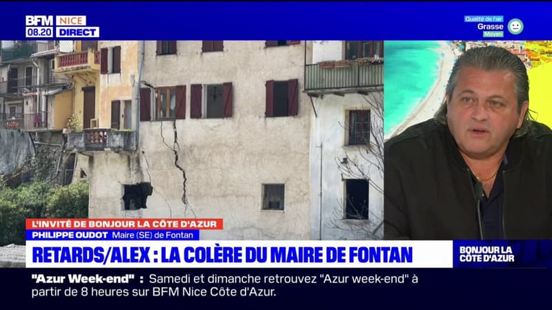 Tempête Alex: le maire de Fontan Philippe Oudot en colère face au retard des travaux