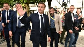 Emmanuel Macron à Pau le  6 juillet 2023