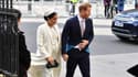 Meghan Markle (encore enceinte) et le Prince Harry, le 11 mars 2019 à Londres