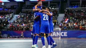 L'équipe de France de futsal lors d'un match amical contre l'Argentine le 31 août 2024.