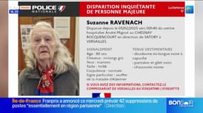 Yvelines: un appel à témoins lancé après la disparition d'une nonagénaire atteinte d'Alzheimer