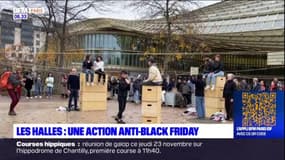 Paris: une action anti-Black Friday aux Halles 