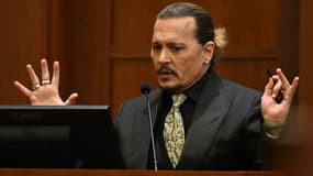 L'acteur Johnny Depp au tribunal de Fairfax en Virginie, le 19 avril 2022.
