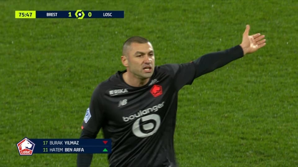 Brest-Lille ; la colère de Burak Yilmaz Brest-Lille ; la colère de Burak Yilmaz