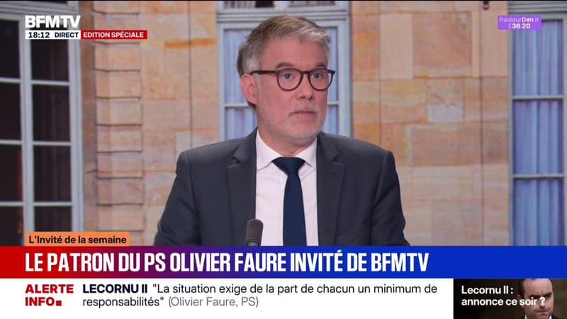 Crise politique: Olivier Faure (PS) déclare 