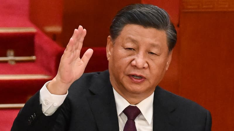 Xi Jinping lors de la clôture du congrès du parti communiste chinois à Pékin, le 22 octobre 2022. 