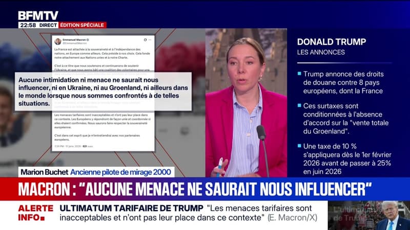 Groenland: pour Marion Buchet, ancienne pilote de mirage 2000, "les Européens avaient anticipé les différents scénarios d'où la réponse rapide des dirigeants"