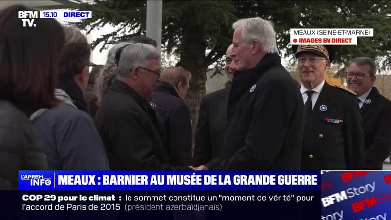 Michel Barnier est arrivé à Meaux où il doit visiter le musée de la Grande Guerre