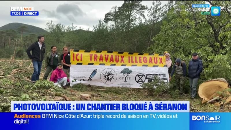 Séranon: un chantier photovoltaïque bloqué par des manifestants