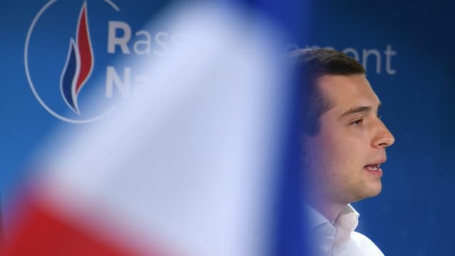 La tête de liste RN aux élections régionales en Ile-de-France, Jordan Bardella, le 12 juin 2021 à Mormant