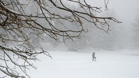 De la neige à  Vizzavona, en Haute-Corse, en février 2023 (photo d'illustration)