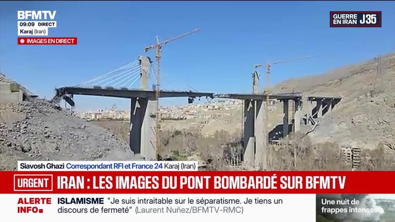Guerre au Moyen-Orient: les images du pont iranien détruit à Karaj