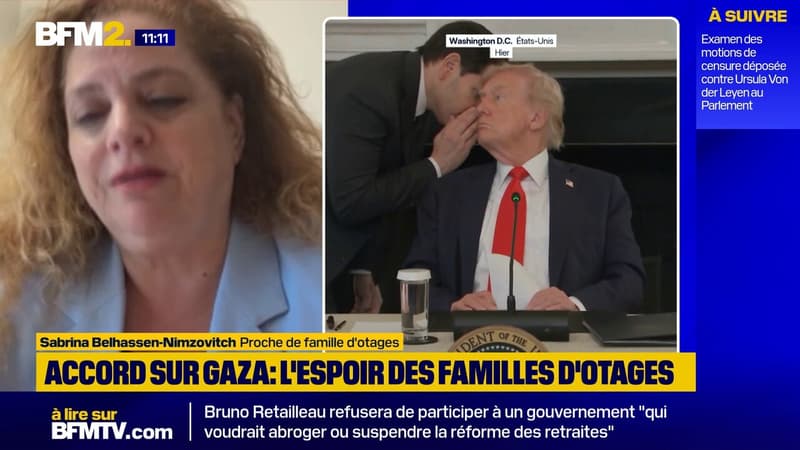 Accord sur Gaza: pour Sabrina Belhassen, proche de famille d'otages, 