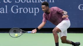 Gael Monfils face à Carlos Alcaraz lors du premier tour du Masters 1000 de Cincinnati, le 16 août 2024.