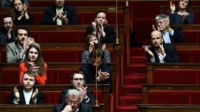 Les députés de la France Insoumise (LFI) à l'Assemblée nationale, le 10 février 2025 à Paris