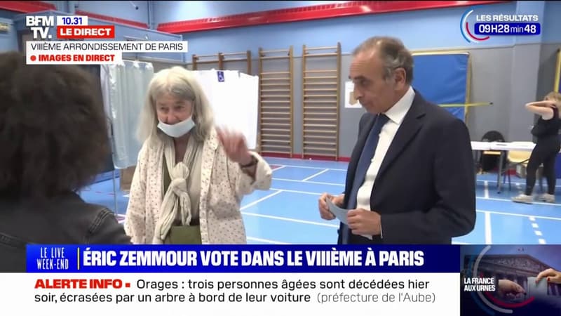 Éric Zemmour, le président de Reconquête, a voté à Paris