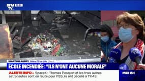 École incendiée à Lille: "ils n'ont aucune morale" fustige Martine Aubry