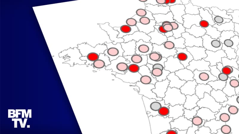 Carte des projets de vaccinodrome en France