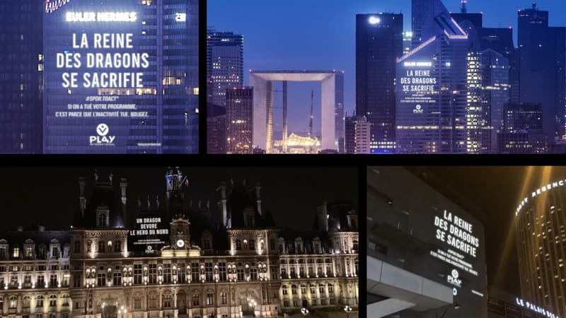 De faux spoilers de Game of Thrones diffusés sur des bâtiments parisiens
