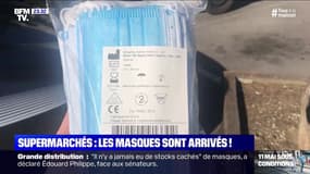 Déconfinement: les masques sont arrivés en supermarchés