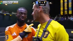 Emmanuel Mifsud, gardien de l’équipe Unit3d, a été pris à partie par des insultes racistes venant des tribunes de la Kings League France - le 13/05/2025