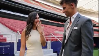 Marcos Llorente a demandé sa compagne en mariage au Wanda Metropolitano.
