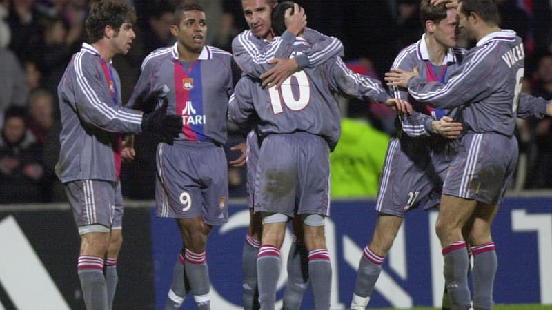 L'OL en 2001 contre Bruges