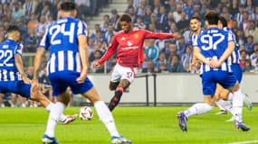 Marcus Rashford lors de Porto-Manchester United (3-3, Ligue Europa), le 3 octobre 2024