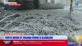 Alençon: plusieurs centimètres de neige sont tombés, des riverains privés d'électricité
