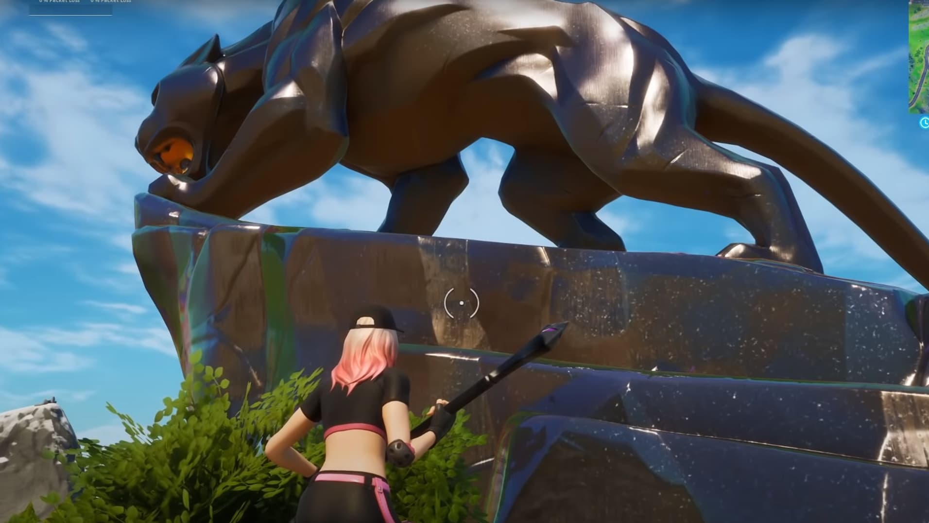 La statue Black Panther dans Fortnite, en hommage à l'acteur Chadwick Boseman La statue Black Panther dans Fortnite, en hommage à l'acteur Chadwick Boseman