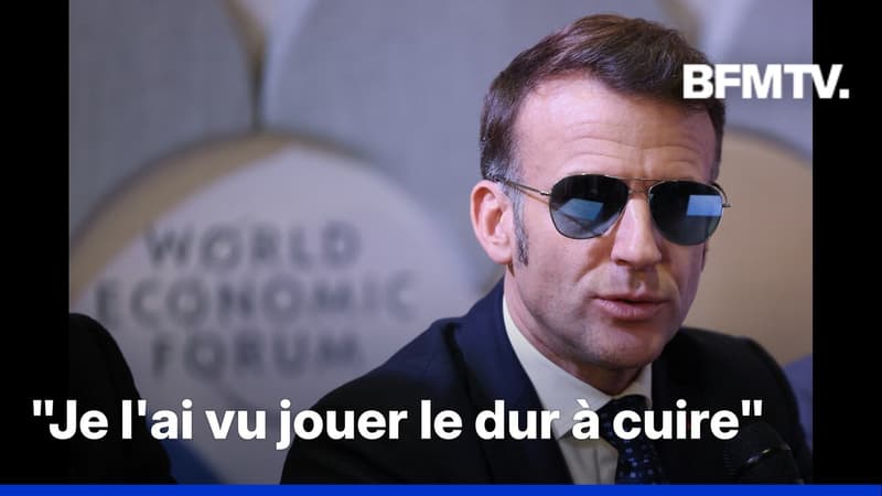 "Je l'ai vu jouer le dur à cuire": quand le monde entier parle de Macron et ses lunettes de soleil à Davos