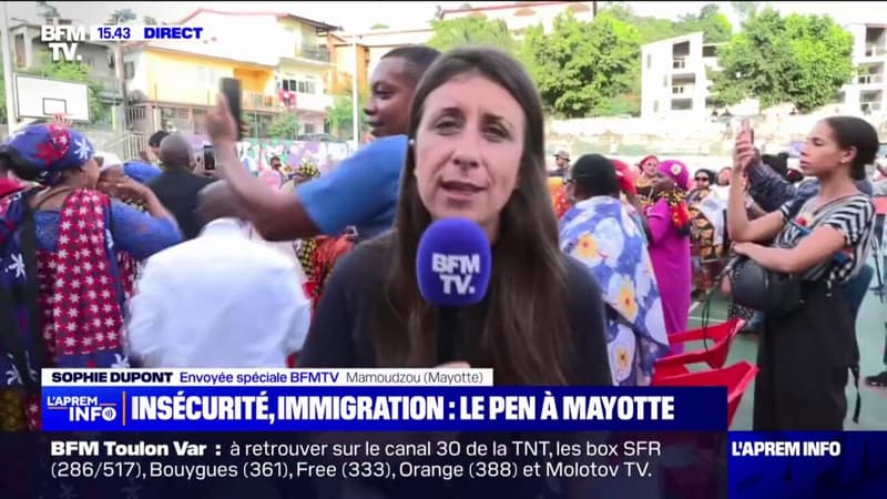 À Mayotte, Marine Le Pen promet de 