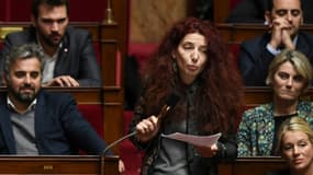 Benedicte Taurine lors des questions au gouvernement à l'Assemblée nationale, le 31 janvier 2018. Elle s'est qualifiée ce dimanche  pour le second tour d'une législative partielle en Ariège.
