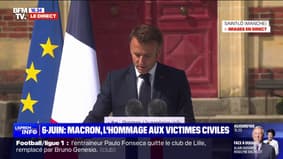 Débarquement: "Ce 6 juin ne présage rien d'autre que la libération longtemps attendue", déclare Emmanuel Macron depuis Saint-Lô 