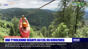 C beau chez nous: descente en tyrolienne au col du Kreuzweg