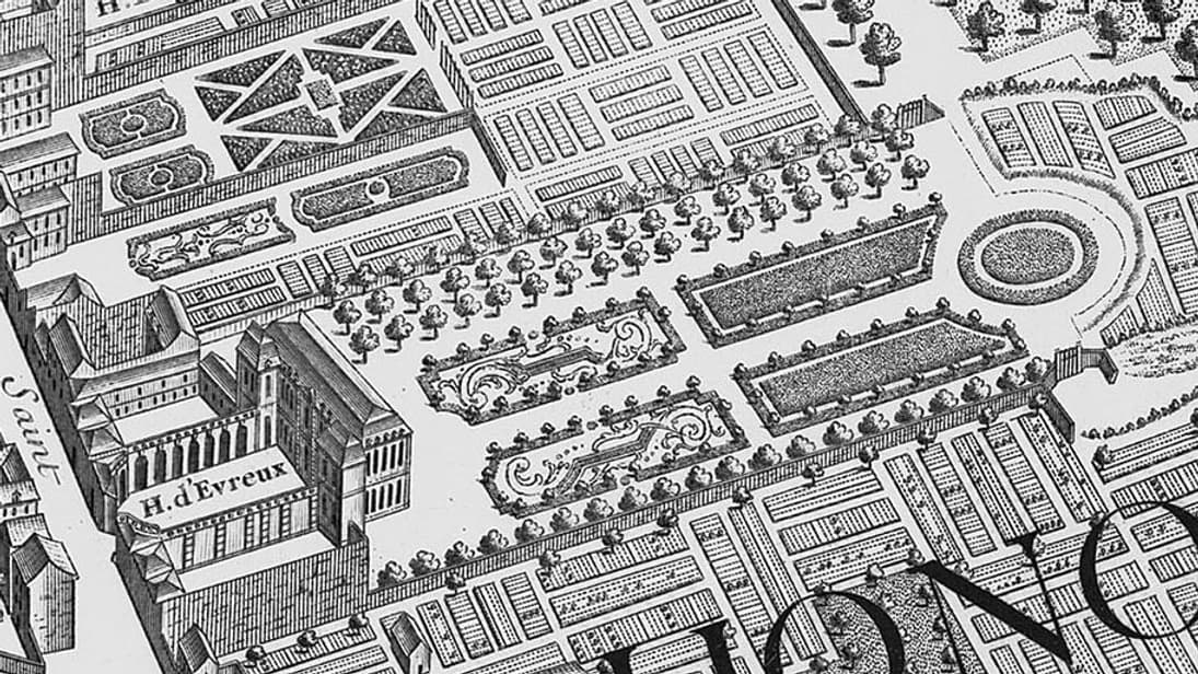 L'hôtel d'Évreux vers 1737. L'hôtel d'Évreux vers 1737.