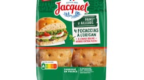 Le paquet de 4 focaccias à l'origan de la marque Jacquet est rappelé. 