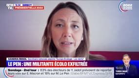 Conférence de Le Pen perturbée: pour Sandra Regol, la militante "a été sortie avec une grande violence"