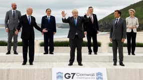 Les dirigeants des pays du G7 posent pour la "photo de famille" à l'ouverture du sommet de Carbis Bay, en Cornouailles anglaises, le 11 juin 2021 (photo d'illustration)