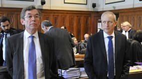 Philippe Goebel (à gauche), directeur général de la société Total Petrochemicals France (TPF), qui a été condamnée à 200.000 euros d'amende, et Claude Lebeau (à droite), ex-directeur de l'usine de Carling, en Moselle, appartenant à TPF, a été condamné à 20.000 euros d'amende et un an de prison avec sursis. 