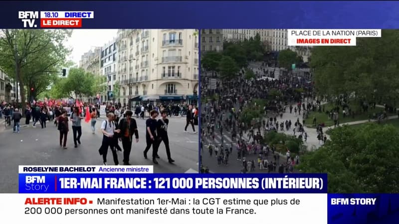 Manifestation du 1er-Mai: 121.000 participants décomptés dans toute la France par le ministère de l'Intérieur