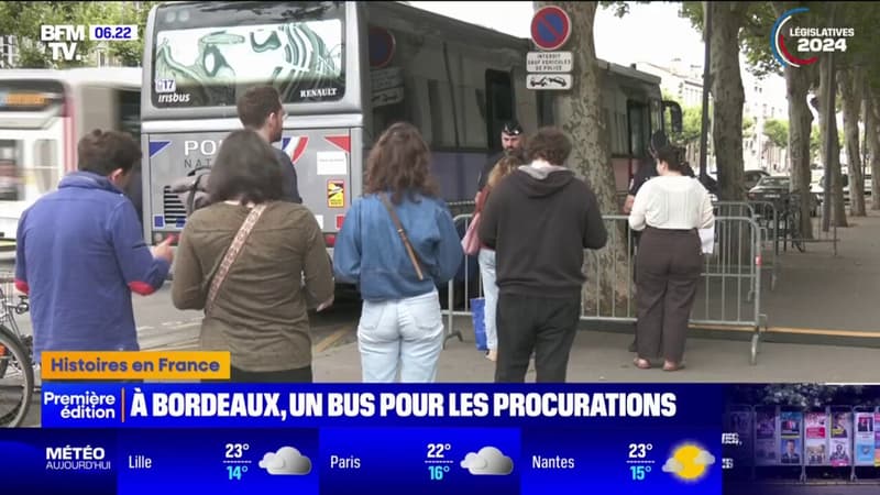 Législatives: à Bordeaux, un bus de la police nationale réaménagé en bureau d'enregistrement des procurations