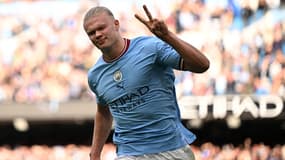 Erling Haaland face à Brighton le 22 octobre 2022.