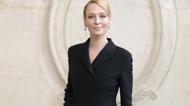 Uma Thurman lors du défilé Dior le 3 mars 2017 à Paris