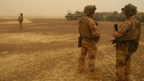 Soldats français de la force Barkhane dans la région de Gourma, au Mali, le 26 mars 2019
