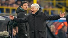 Gian Piero Gasperini lors du barrage aller de Ligue des champions entre Bruges et l'Atalanta, le 12/02/2025