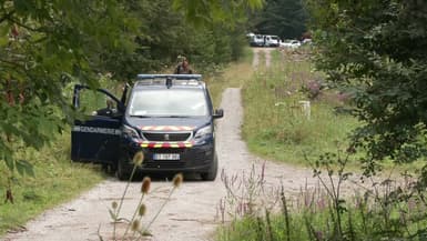 Des gendarmes dans le bois de Saulx (Haute-Saône) le mercredi 7 août, à la recherche de traces de Lina, adolescente disparue dans le Bas-Rhin 10 mois plus tôt.