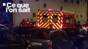 Un véhicule de secours aux abords du commissariat du 13e arrondissement à Paris, le 9 mai 2024.