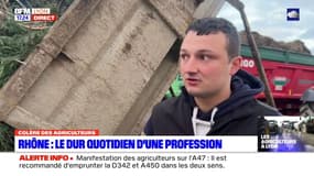 Colère des agriculteurs: le président des Jeunes Agriculteurs du Rhône demande que la société les reconnaisse "à leur juste valeur"